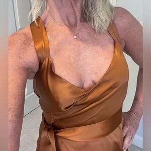 Michelle Mason Cross Back Wrap Dress